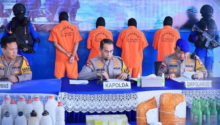 Polda Sulsel Ungkap 7 Bom Ikan Ilegal, 9 Tersangka Diamankan