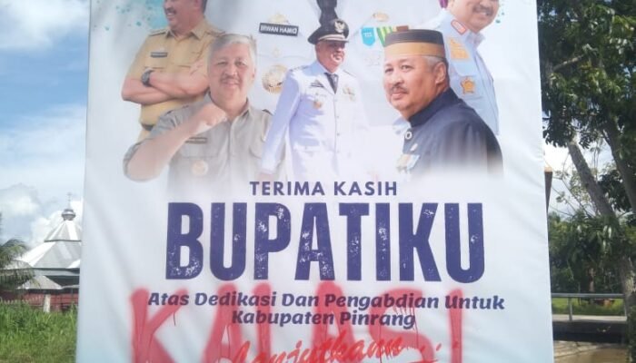 Polisi Menetapkan Tersangka Kasus Vandalisme Baliho Mantan Bupati Pinrang