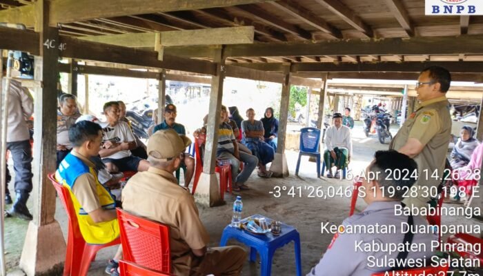 BPBD-Dinas SDABK Pinrang Sosialisasi Kewaspadaan Potensi Bencana di Babana