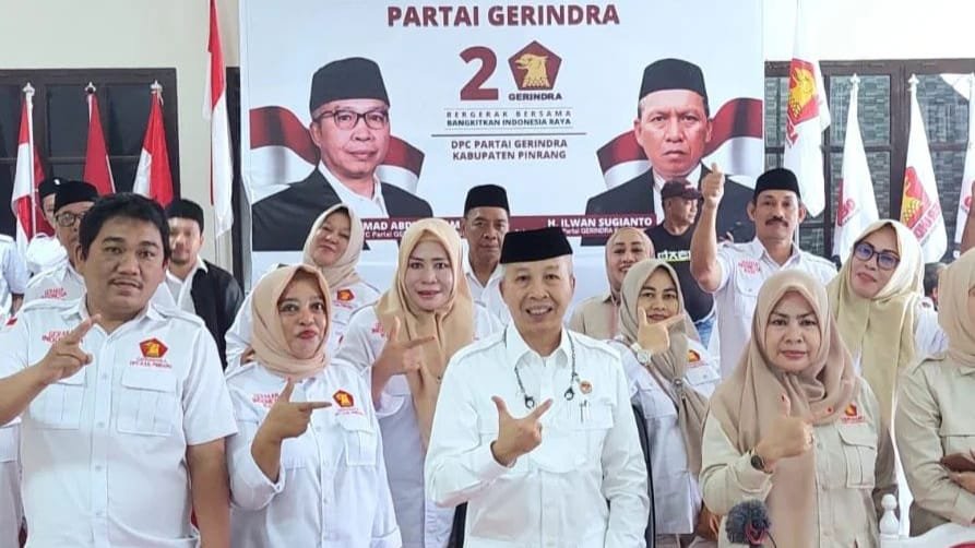 Ketua DPC Gerindra Pinrang Ahmad Abdy Baramuli didorong maju dalam kontestasi Pilkada Pinrang 2024