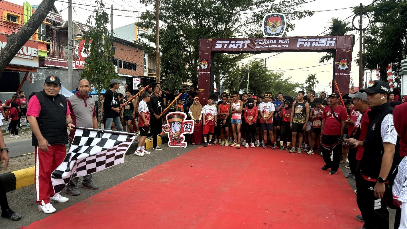 Ribuan Peserta Ramaikan Pilkada Run KPU Pinrang