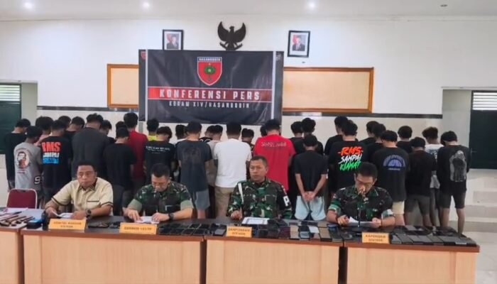 TNI Turun Tangan Tangkap 40 Terduga Pelaku Sobis di Sidrap