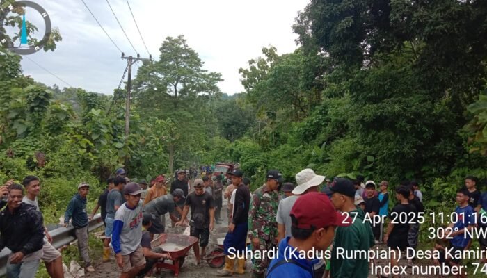 Warga Kamiri Gelar Gotong Royong, Didukung Penuh oleh Pemerintah dan Tokoh Masyarakat