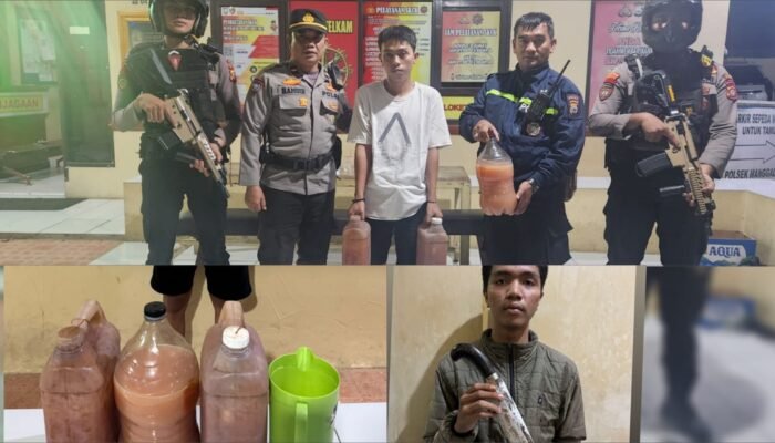 Polsek Manggala Berhasil Gagalkan Pesta Miras dan Amankan Sajam