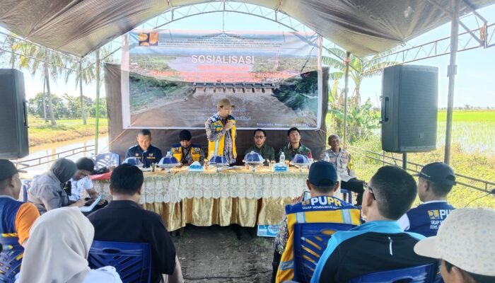 Pemkab Sidrap dan BBWS Gelar Sosialisasi Rehabilitasi Irigasi