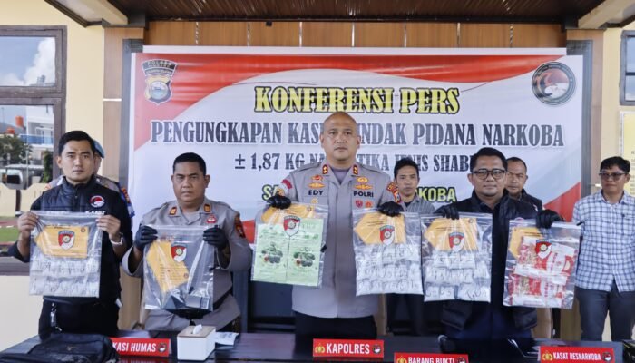 Polres Pinrang Ungkap Jaringan Narkoba Internasional, 1,87 Kg Sabu Senilai Rp2,5 M Diamankan