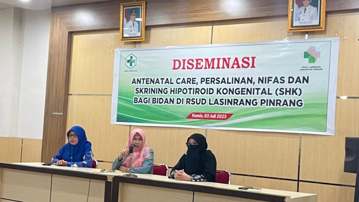 RSUD Lasinrang Kabupaten Pinrang menggelar kegiatan diseminasi terkait Antenatal Care (ANC), Intranatal Care (INC), Postnatal Care (PNC), serta Safe Hospital for Kids (SHK) bagi para bidan - angindai.com