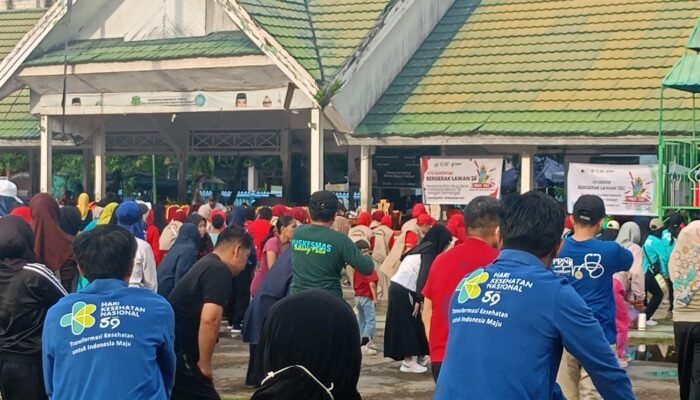 Peringatan HKN ke-61 di Pinrang, Ratusan Warga Senam Bersama dan Nikmati Layanan Kesehatan Gratis