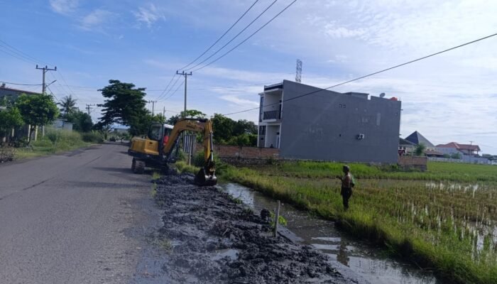 Dinas SDABK Pinrang Lakukan Normalisasi Saluran Irigasi