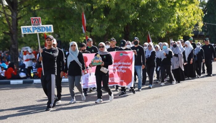 Tim Devile BKPSDM Meriahkan HUT RI ke-80 Tingkat Kabupaten Pinrang