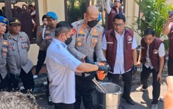 Polres Pinrang Musnahkan 3,2 Kg Sabu Senilai Rp3,8 Miliar, Dulu Zona Merah Kini Zona Hijau