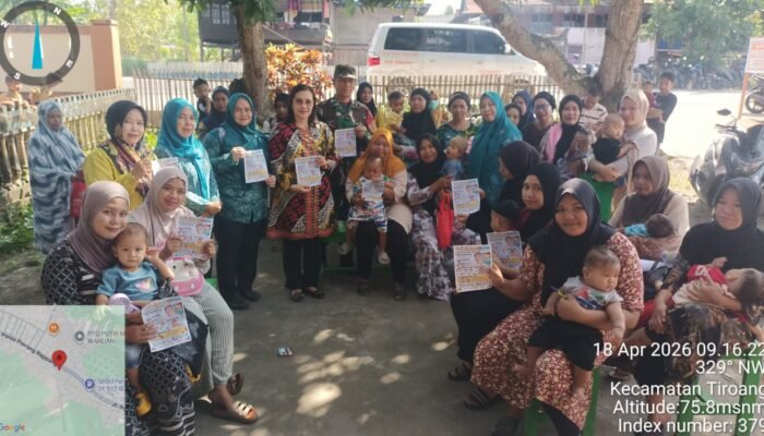 Upaya Tekan Kasus Campak, Puskesmas Mattiro Deceng dan PKK Tiroang Gelar Sosialisasi Massal