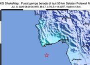 Gempa Magnitudo 4,7 Majene dan 1,4 Toraja Utara