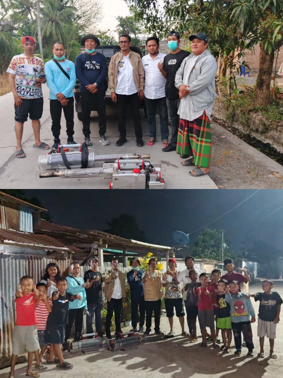 Dinas Kesehatan Pinrang bersama Kelurahan Laleng Bata menggelar fogging di tiga lokasi fokus untuk menekan penyebaran nyamuk Aedes aegypti penyebab DBD