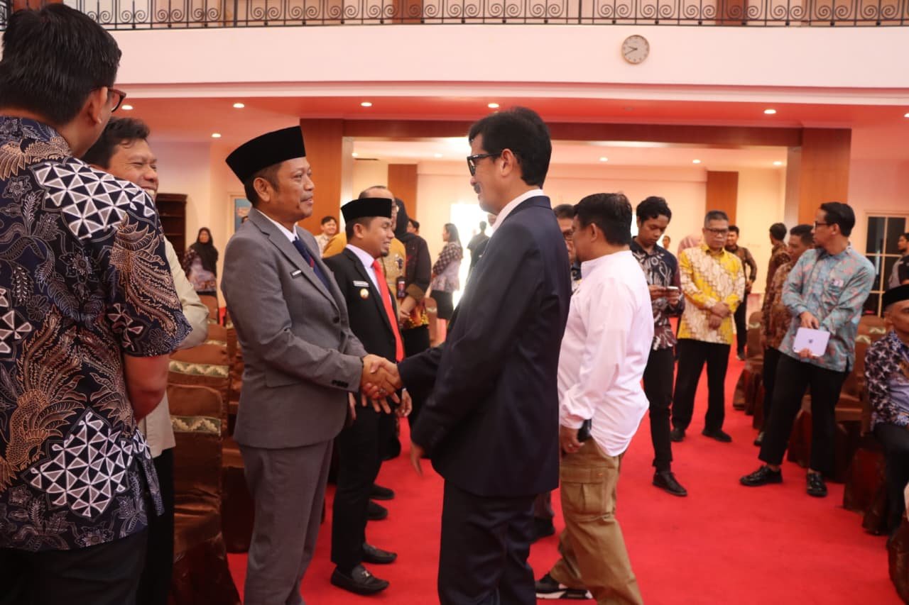 Sekda Pinrang A. Calo Kerrang menghadiri pengukuhan Kepala Perwakilan BPKP Sulsel Mardiyanto Arif Rakhmadi dan menegaskan komitmen penguatan tata kelola pemerintahan