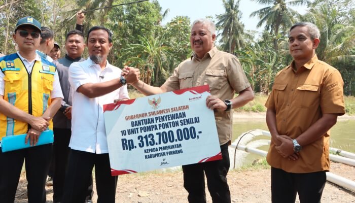 Langkah Nyata Atasi Kemarau Gubernur Sulsel dan Bupati Pinrang Tinjau Pompanisasi Sungai Saddang