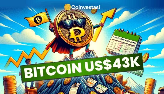 Harga Bitcoin Tembus US$43 Ribu Jelang Pertemuan FOMC