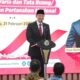 Agus Harimurti Yudhoyono (AHY) berpidato usai resmi menjabat sebagai Menteri Agraria dan Tata Ruang (ATR).