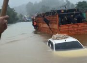 Terendam Banjir 2 Meter, Jalan Trans Sulawesi Lumpuh Total