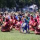 Festival Tari Padduppa ini diikuti oleh pelajar SMA/SMK di Kabupaten Pinrang dengan mengenakan Baju Bodo yang digelar di halaman kantor Bupati Pinrang