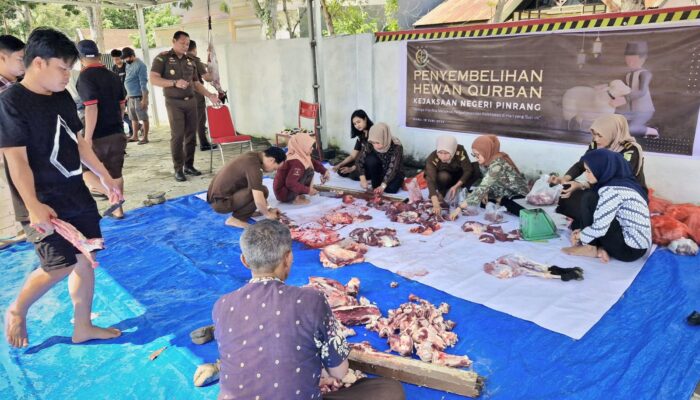 Kejaksaan Negeri Pinrang Sembelih Hewan Qurban