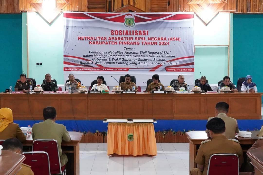 Pj Bupati Pinrang Buka Sosialisasi Netralitas ASN, ini Harapan Bawaslu