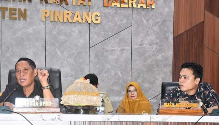 AKD DPRD Pinrang Dibentuk, ini Ketua Komisi I hingga IV