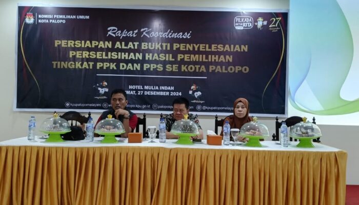 KPU Palopo Rapat Persiapan Alat Bukti Penyelesaian Perselisihan Hasil Pilkada