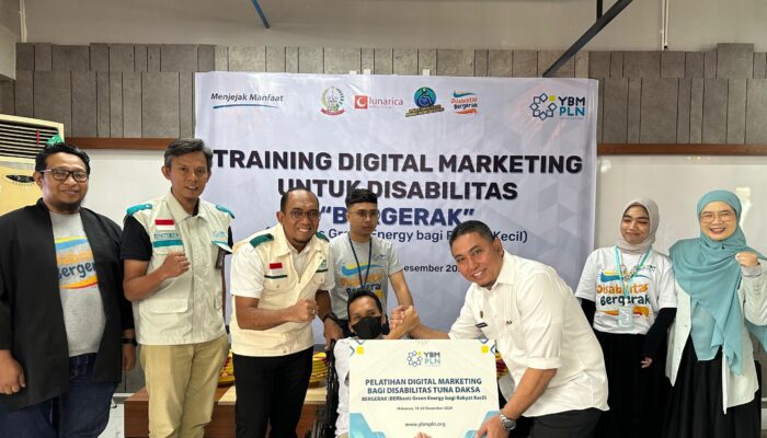 Libatkan Disabilitas, YBM PLN UID Sulselrabar Gelar Training Digital Marketing Berbasis Green Energy