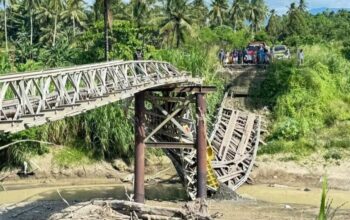 Akses Terputus, Jembatan Penghubung Desa Bulucenrana-Betao Ambruk