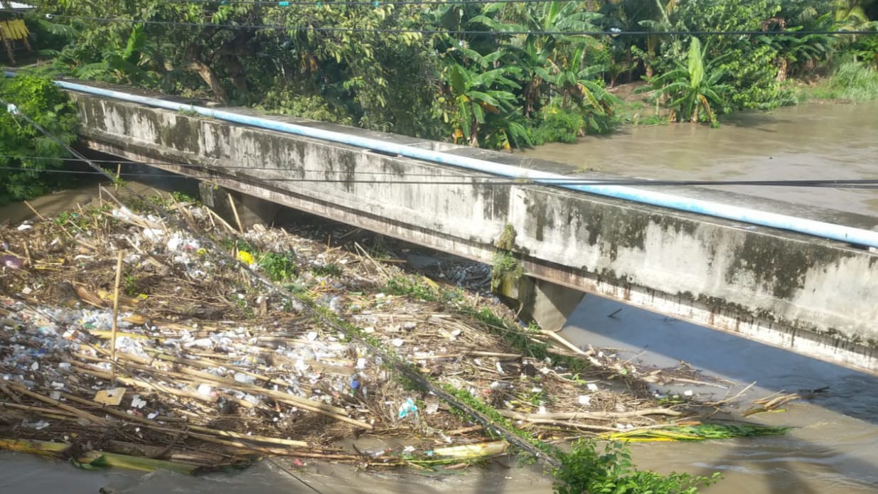 UPTD SDABK Pinrang Wilayah Alitta-Carawali Melakukan Pembersihan Sampah dan Batang Kayu di Sungai Kariango