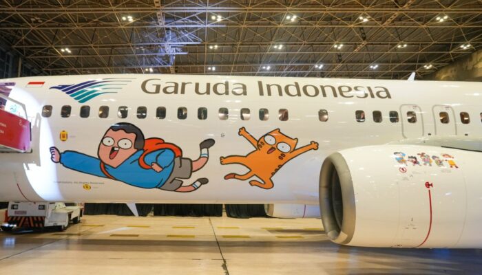 Garuda Indonesia Rilis Livery Pesawat Corak Komik Lokal Tahilalats di Armada Anyar