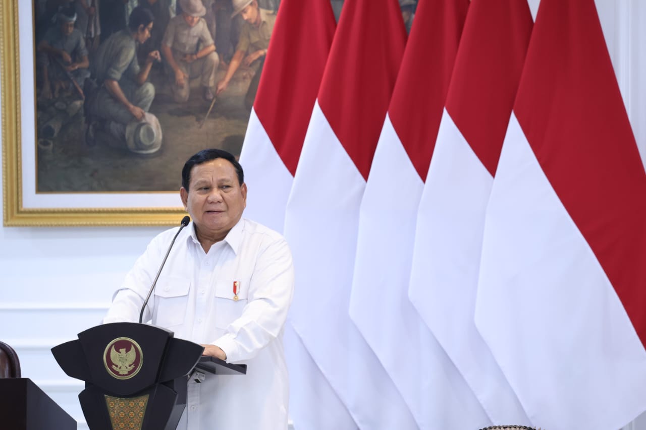 Presiden Prabowo saat membuka sidang kabinet paripurna yang digelar di Istana Kepresidenan, Rabu (22/1/2025).