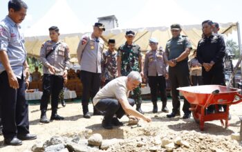 Pembangunan Pos Polisi Batulappa Dimulai, Bupati Pinrang Tekankan Sinergi Keamanan
