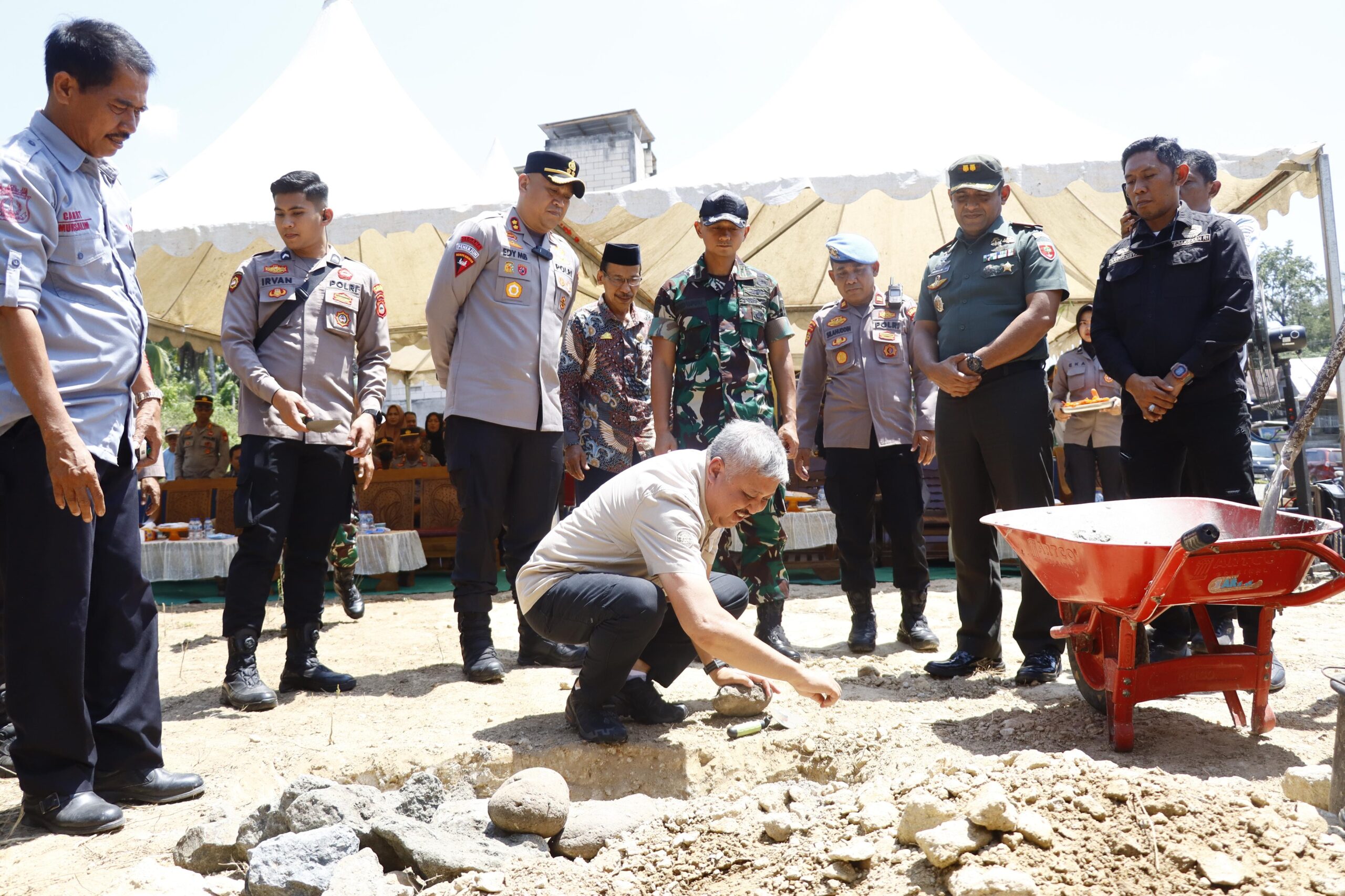 Pembangunan Pos Polisi Batulappa Dimulai, Bupati Pinrang Tekankan Sinergi Keamanan