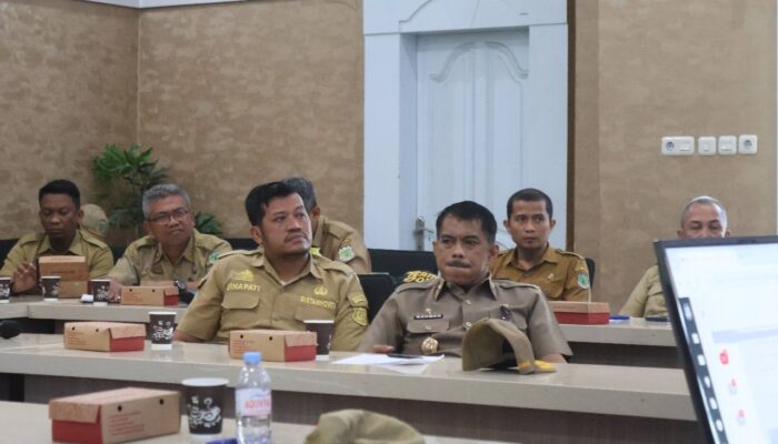 Plt Kadis SDABK Ikuti Rapat Evaluasi Capaian MCP KPK, Wakil Bupati Pinrang Minta OPD Tingkatkan Kualitas Data