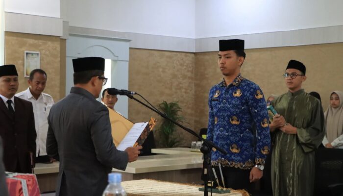 Sekertaris BKPSDM Pinrang Saksikan Pelantikan Pejabat Fungsional Inspektorat
